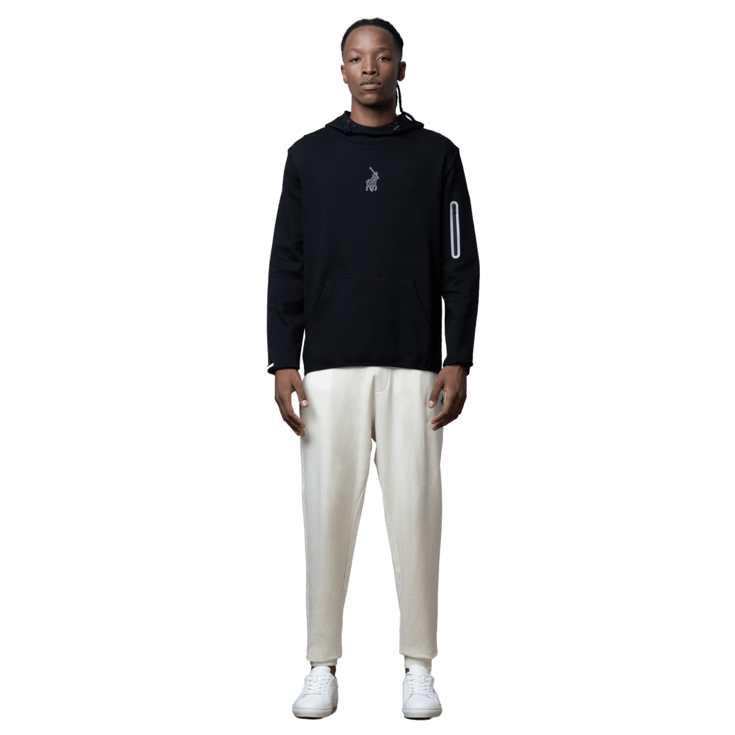 Polo Hoodie Sport Black